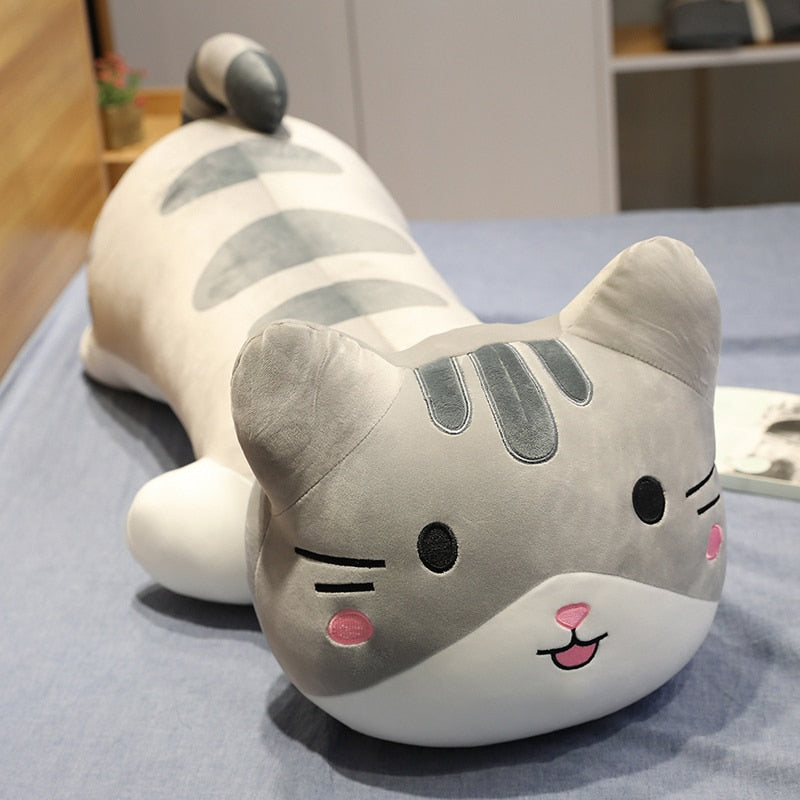 Butt - Flauschiges graues Katzenkissen
