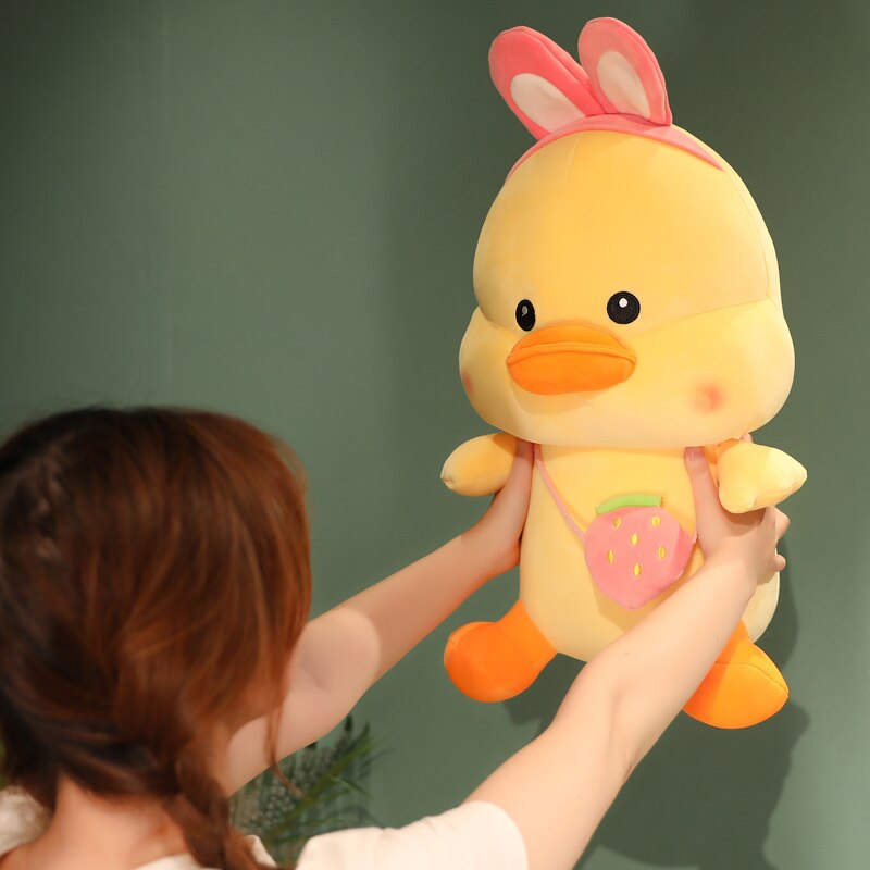 Sunny Quack - Gelbes Kawaii Entchen Plüschtier mit Ohren
