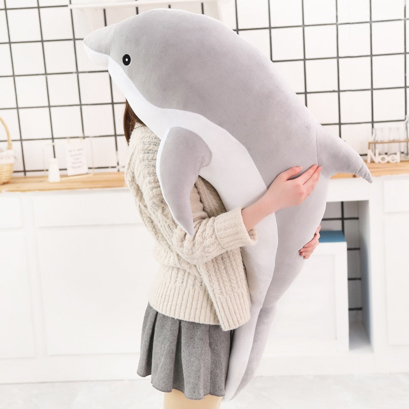 Dolphin - Weicher blauer Plüsch