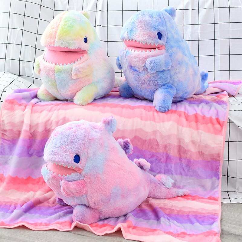 Dino – Regenbogen Dinosaurierplüsch in Lila