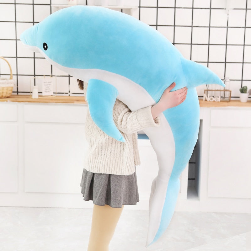 Dolphin - Weicher blauer Plüsch