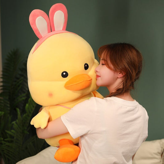 Sunny Quack - Gelbes Kawaii Entchen Plüschtier mit Ohren