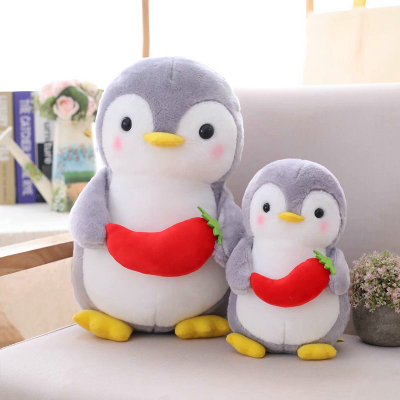 Waddles Familie – Grauer Pinguinplüsch