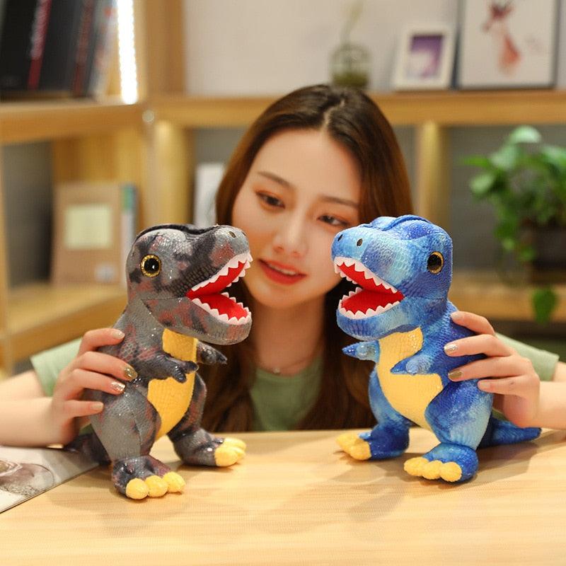 Niedliches buntes T-rex Plüschtier