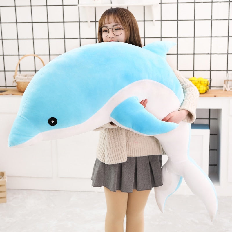 Dolphin - Weicher blauer Plüsch