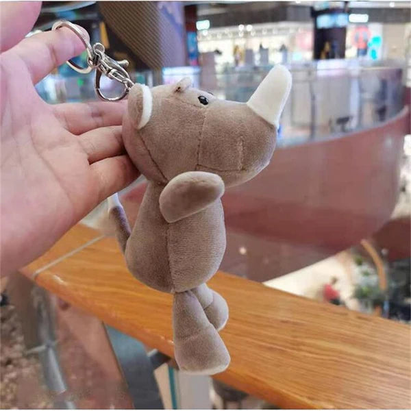 Super süße Nashorn Plüsch Schlüsselanhänger