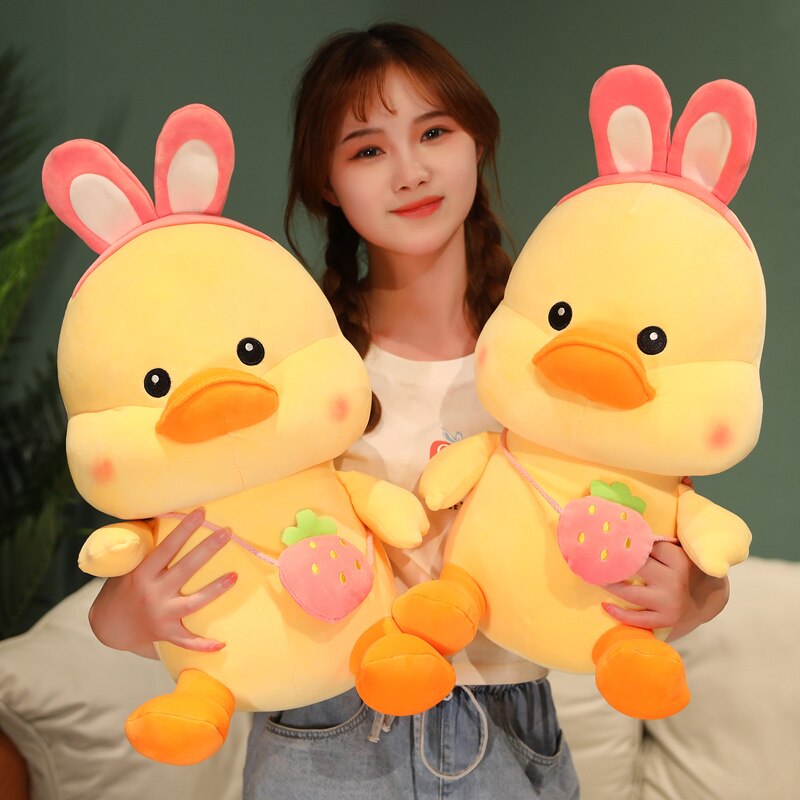 Sunny Quack - Gelbes Kawaii Entchen Plüschtier mit Ohren
