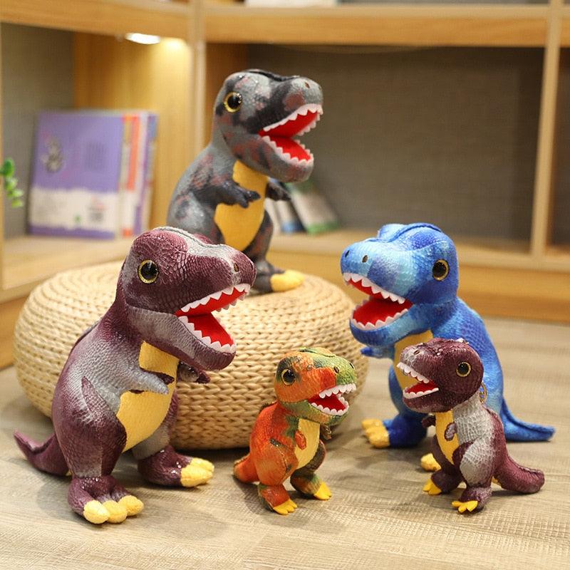 Niedliches buntes T-rex Plüschtier