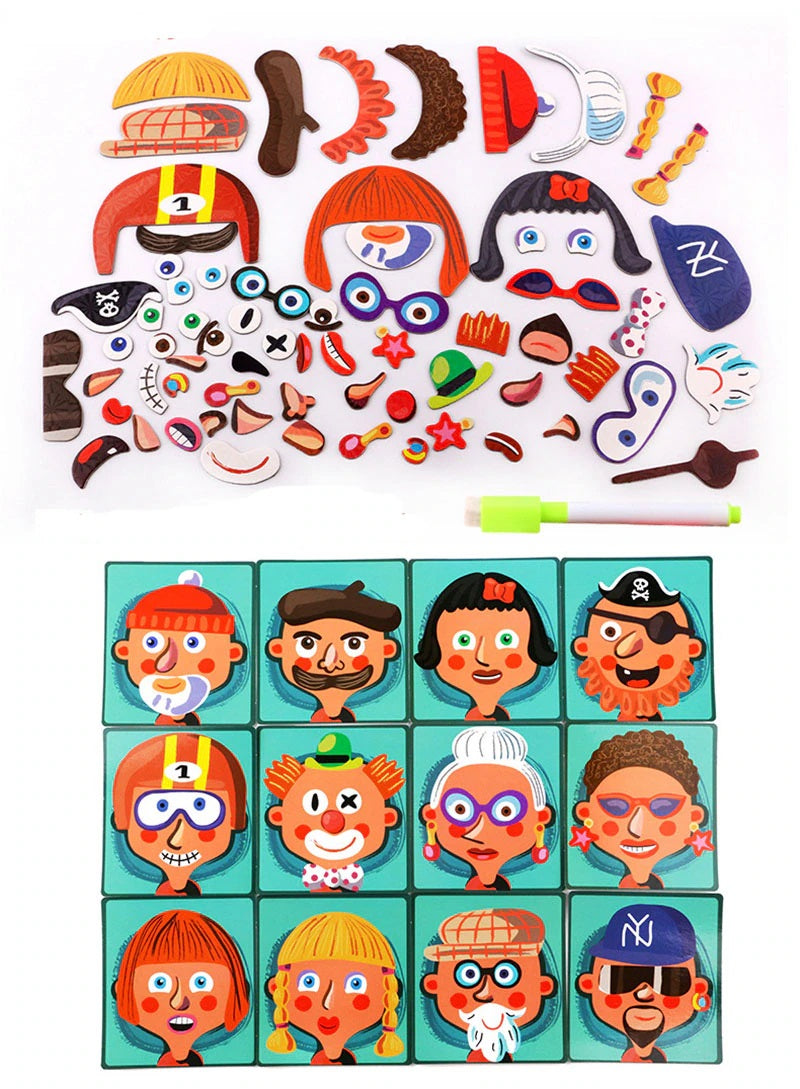 Woods magnetic sticker puzzles- endlose kreationen - magnetische 3D sticker puzzles