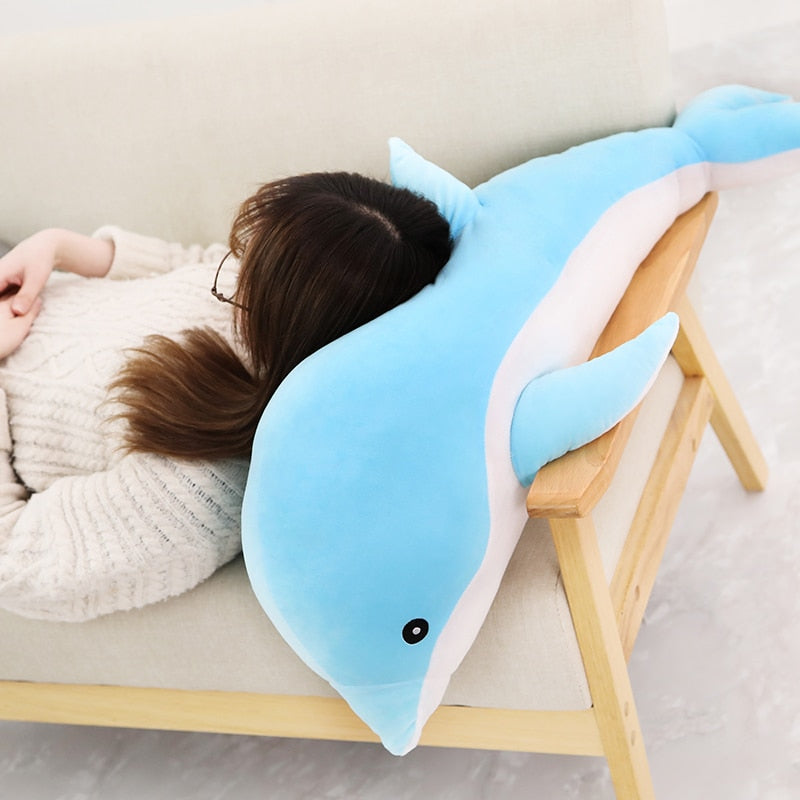 Dolphin - Weicher blauer Plüsch