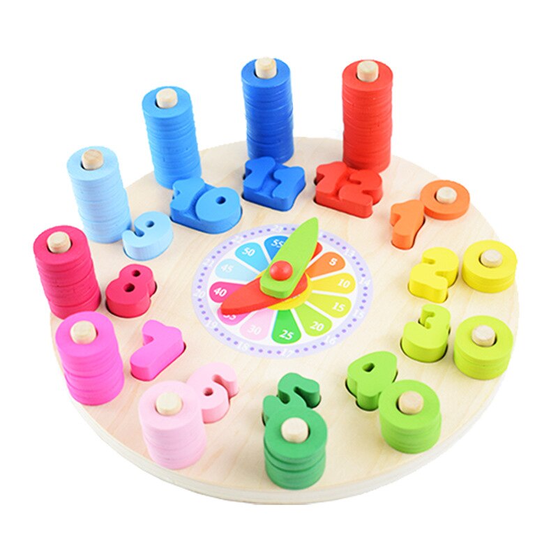 Holz Montessori-Uhr