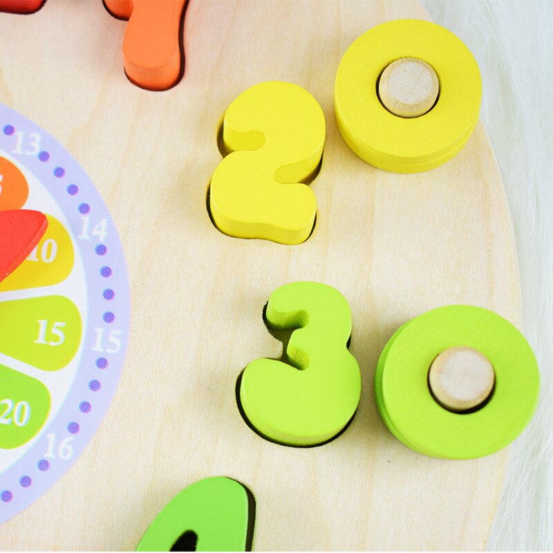 Holz Montessori-Uhr