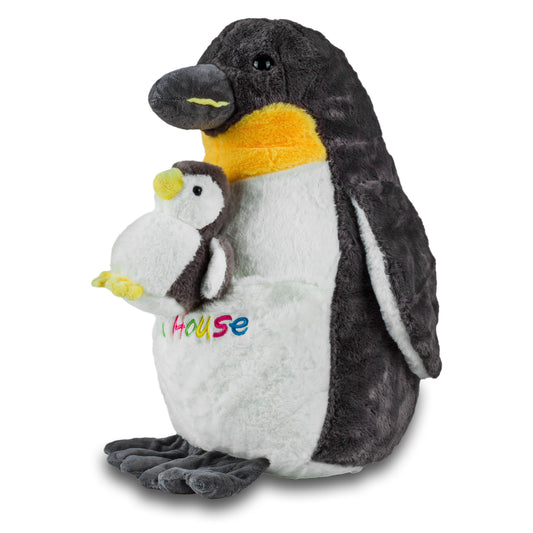 Pinguin Duo - Liebevolle Grauweiße Gefährten