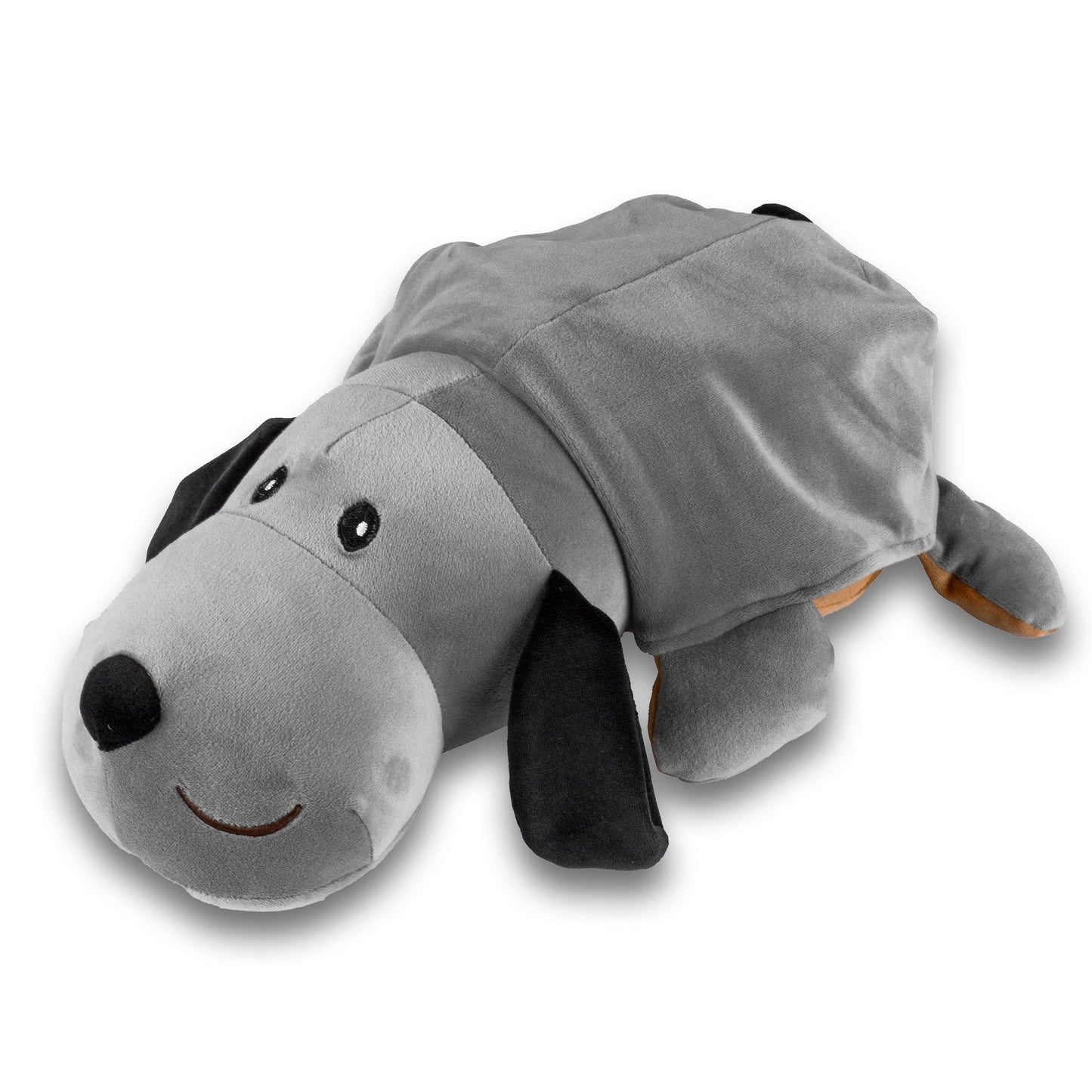 2-in-1 Reversibles Schlafhund Plüschtie