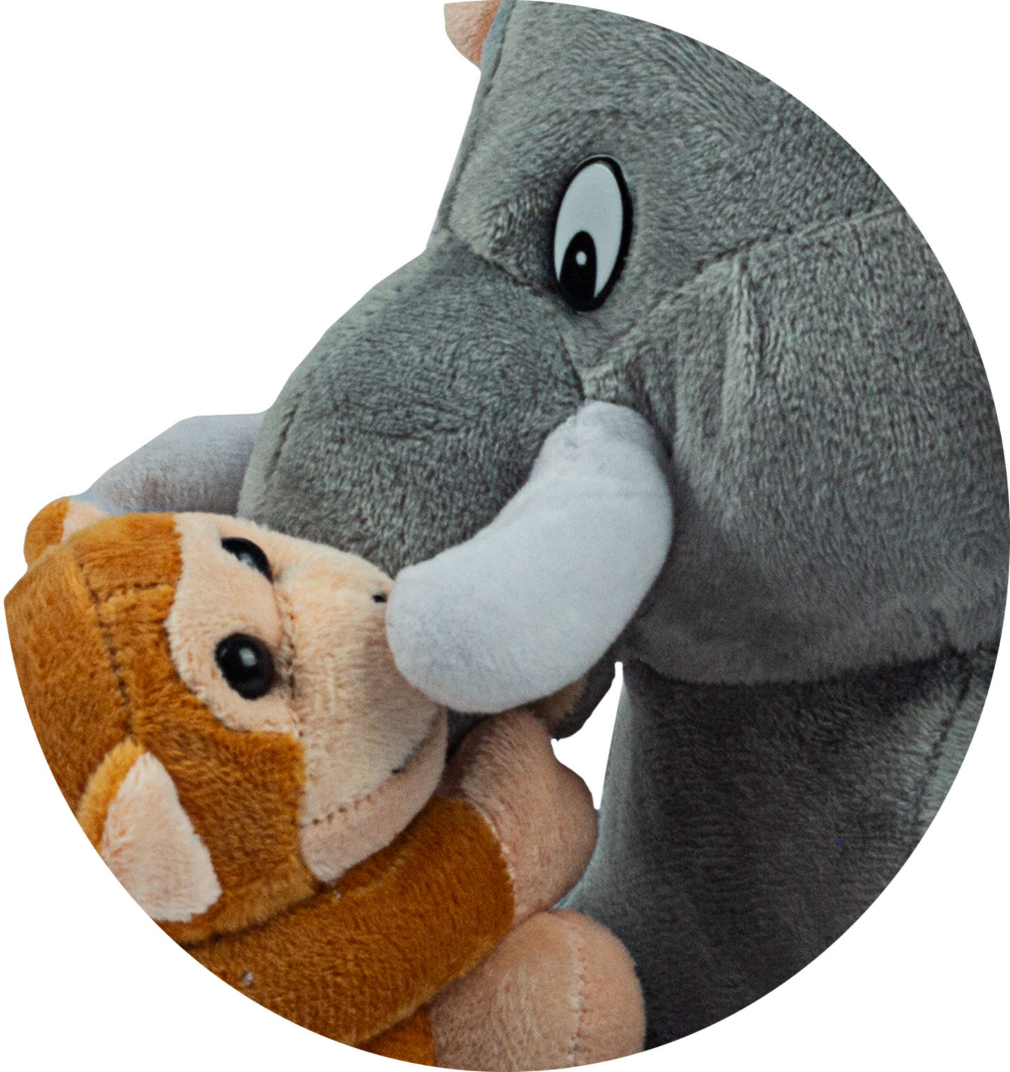 Lustiger Elefant Stofftier Grau