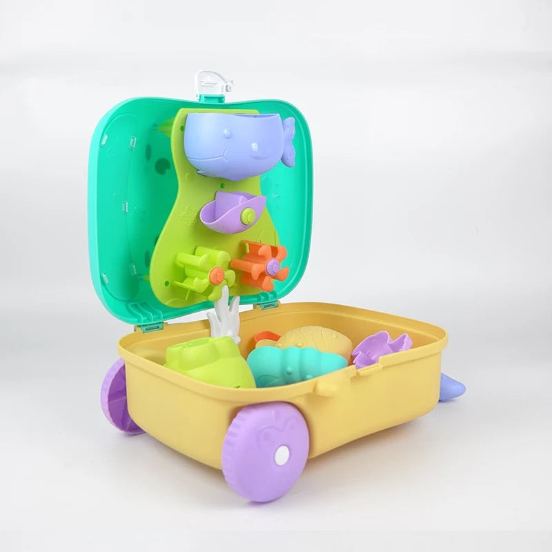 Sandtrolley - all-in-one-strandspielzeug für kinder
