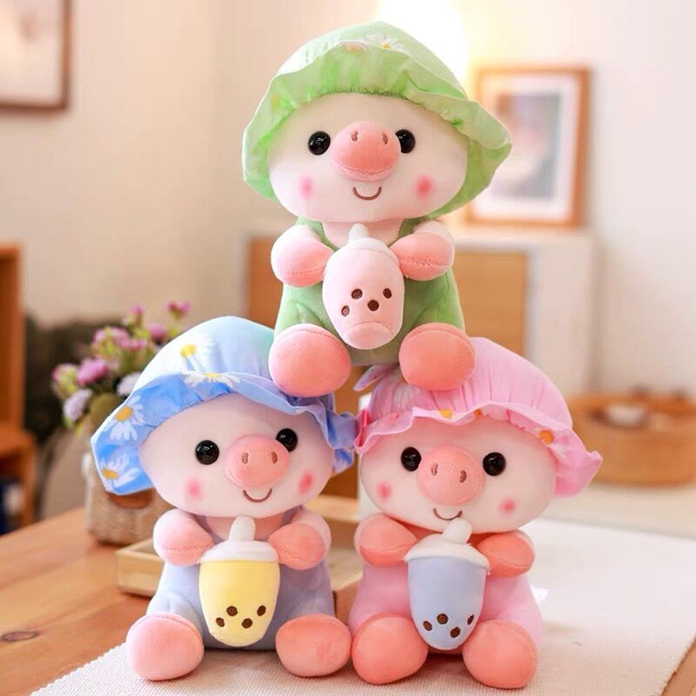 Daisy - Kawaii Boba Schwein Plüschfigur