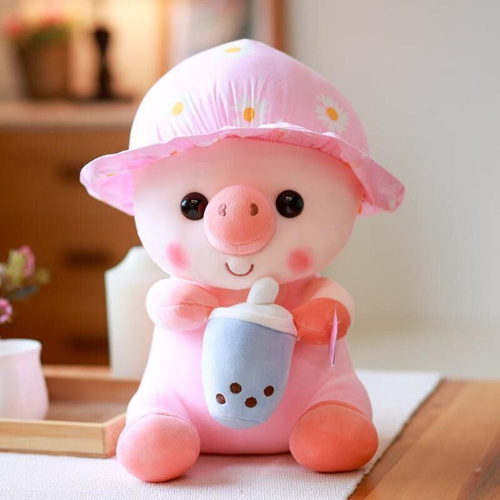 Daisy - Kawaii Boba Schwein Plüschfigur
