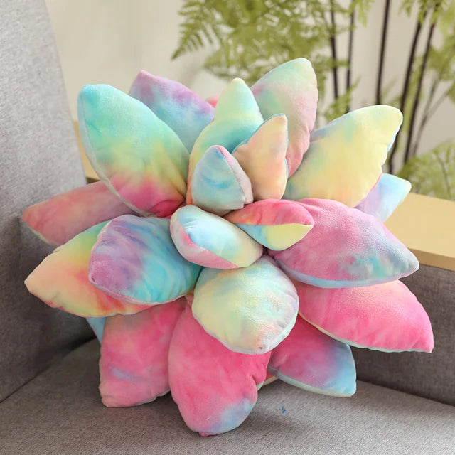 Grüne Kuschelblüte Kissen