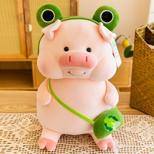 Pinky - Süßes Schwein Plüschfigur mit Tasche & Hut