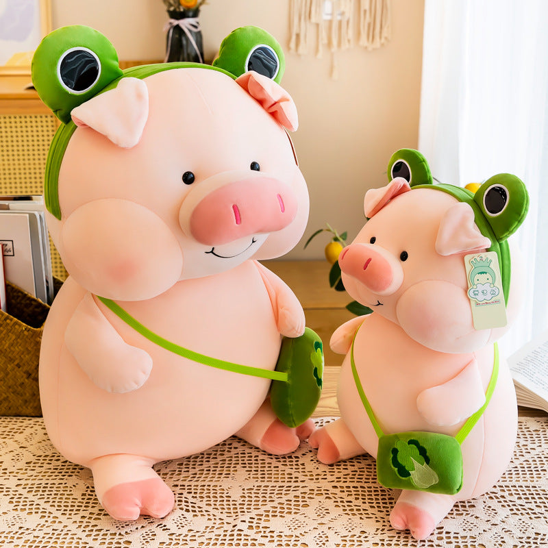 Pinky - Süßes Schwein Plüschfigur mit Tasche & Hut