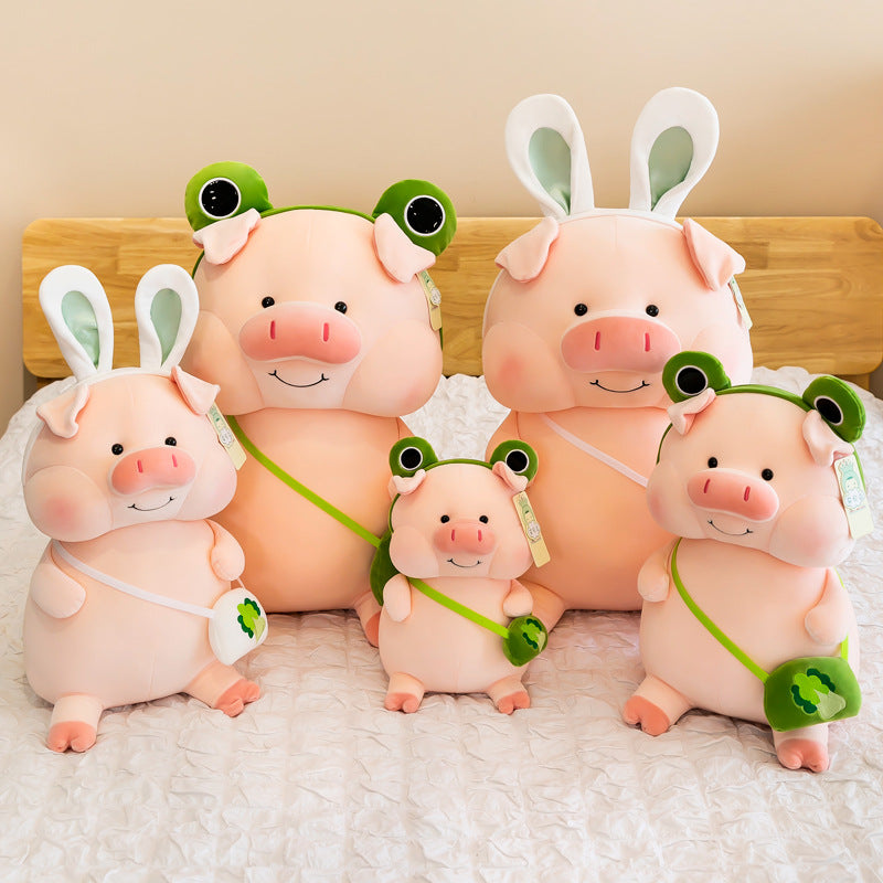 Pinky - Süßes Schwein Plüschfigur mit Tasche & Hut