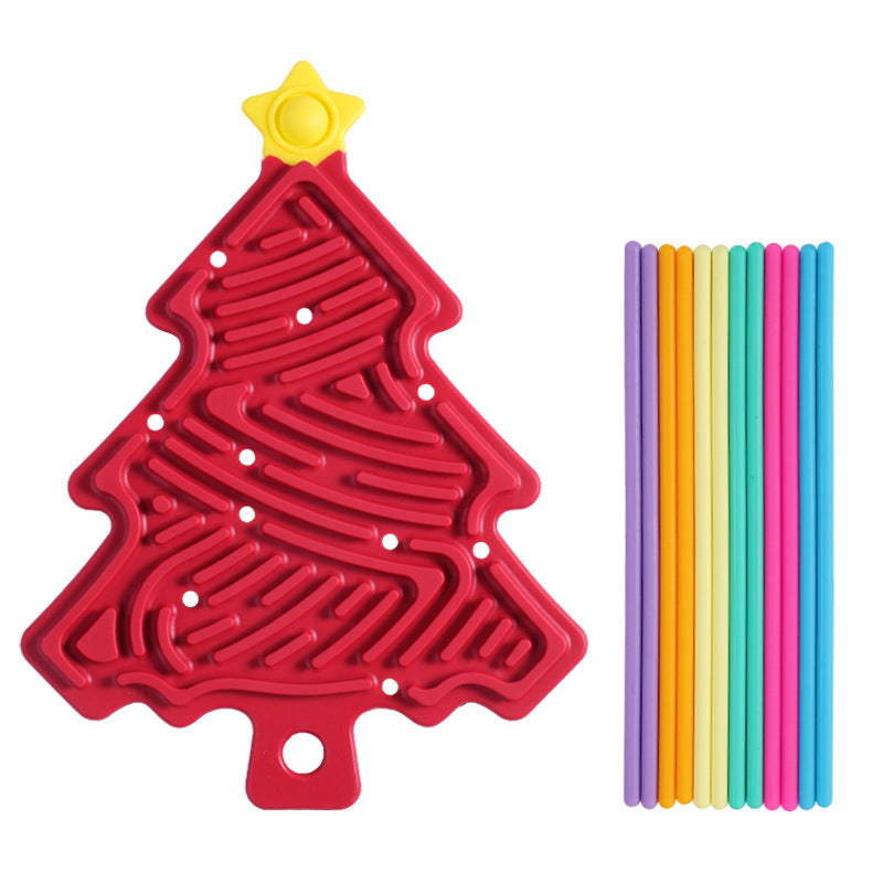 Sensorisches kinderspielzeug im weihnachtsdesign