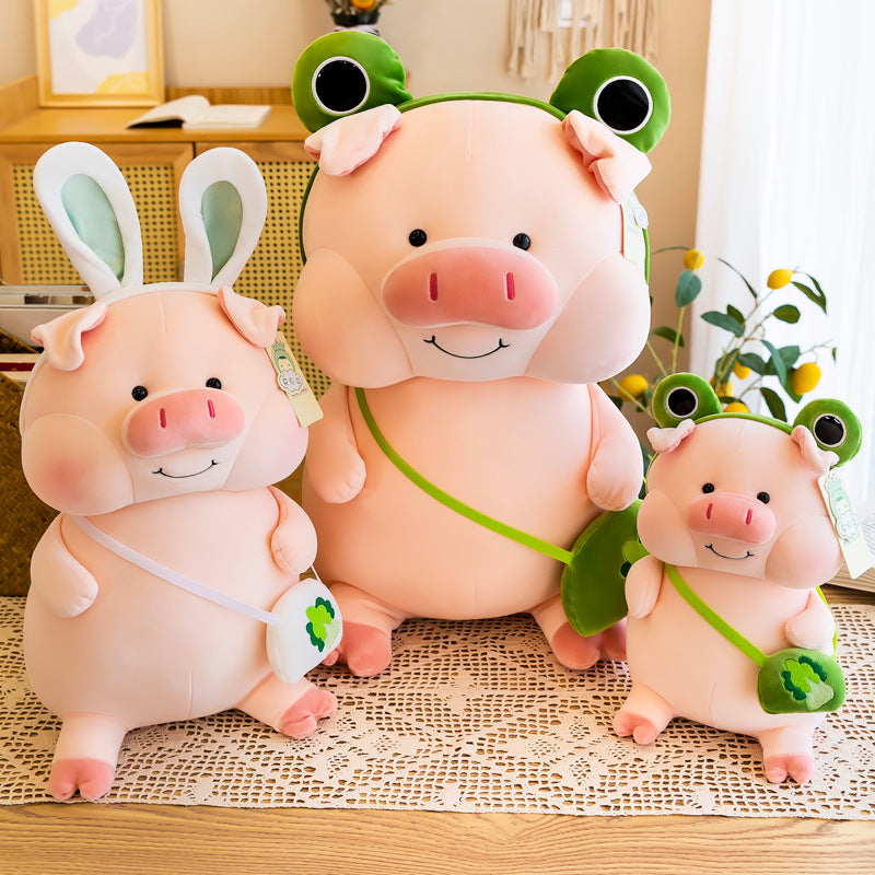Pinky - Süßes Schwein Plüschfigur mit Tasche & Hut