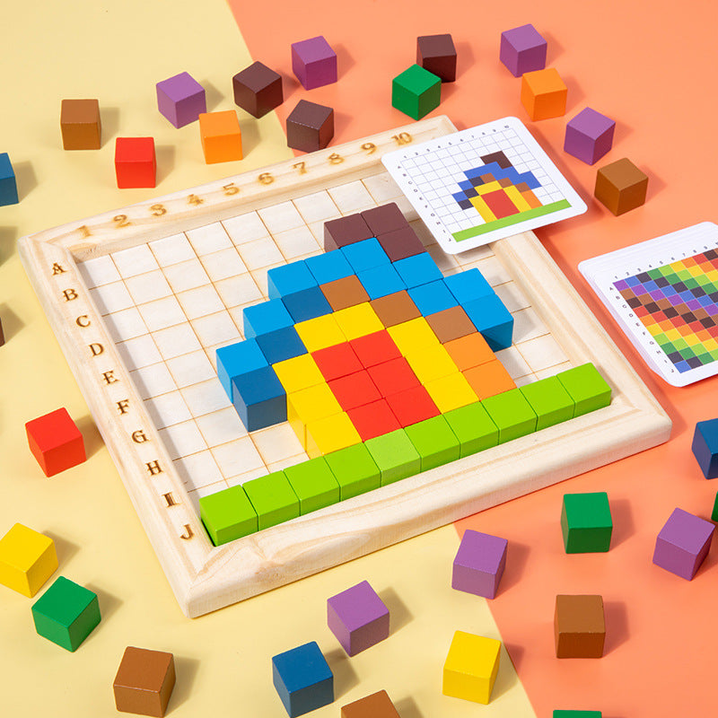 Montessori farben und zahlen bausteine