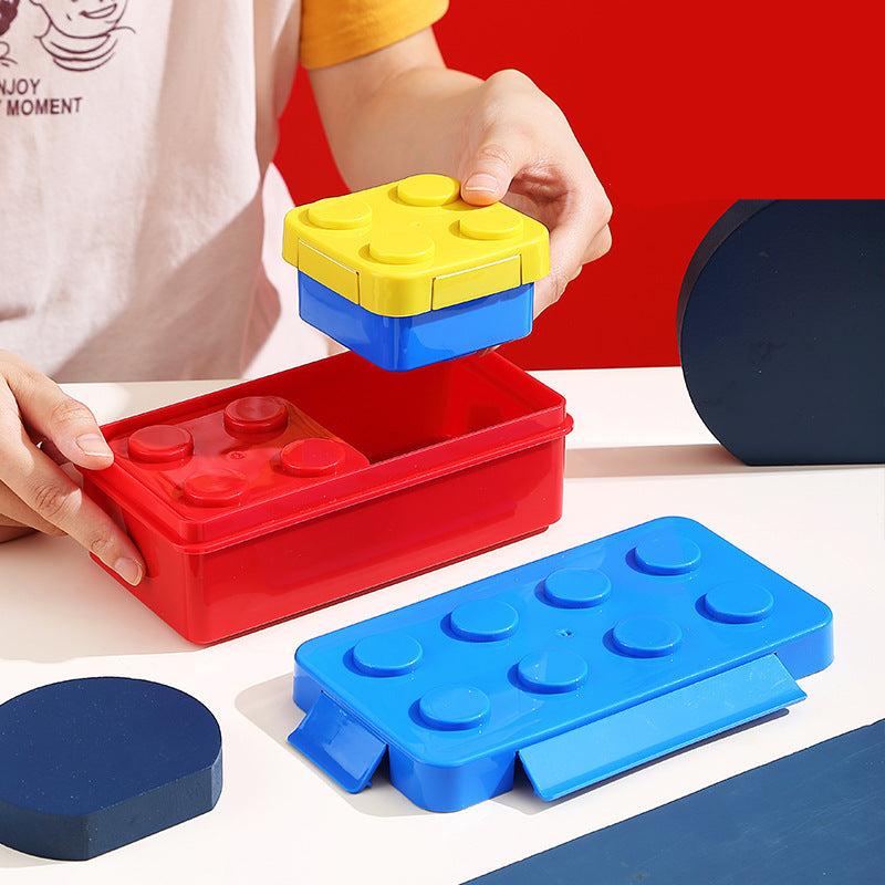 Niedliche baustein jausenbox für kinder