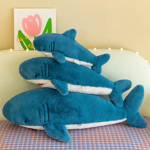 Blauer Kuschelhai - Weiches Plüschtier