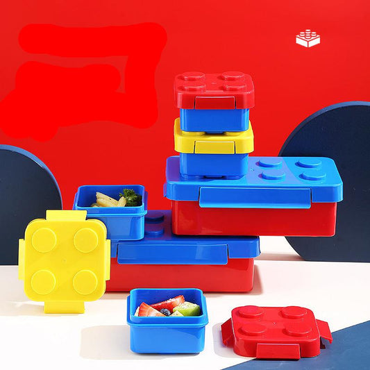 Niedliche baustein jausenbox für kinder