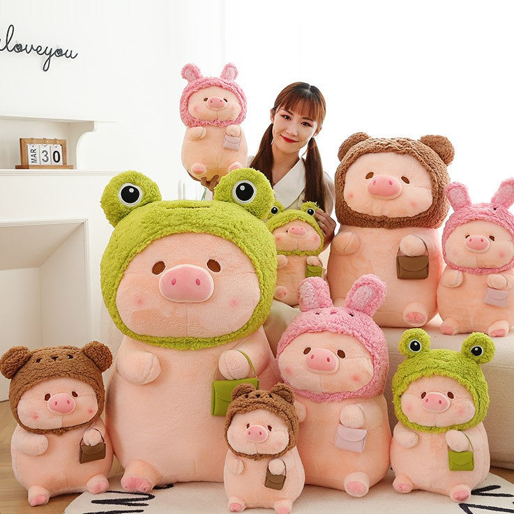 Kuschel-Schweinchen mit Hut