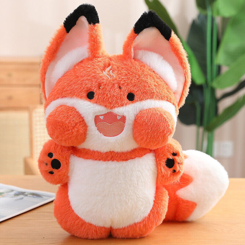 Cute Raccoon Plush Toy Yellow Orange Khaiki
