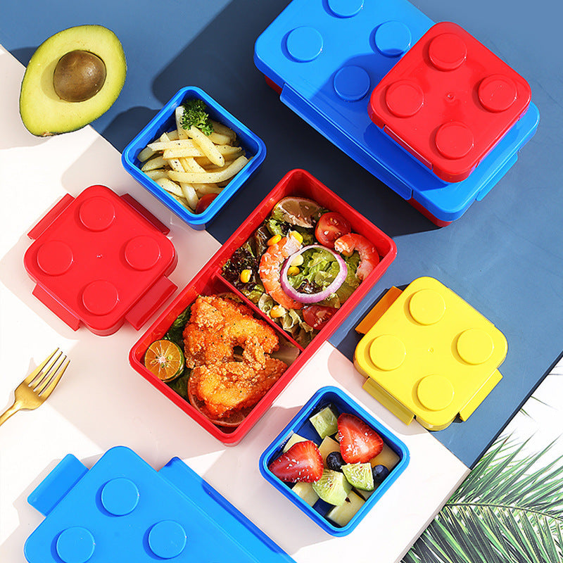 Niedliche baustein jausenbox für kinder