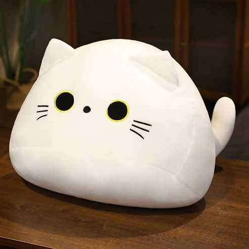 Runde katze plüschfigur kuschelige deko katze für zuhause