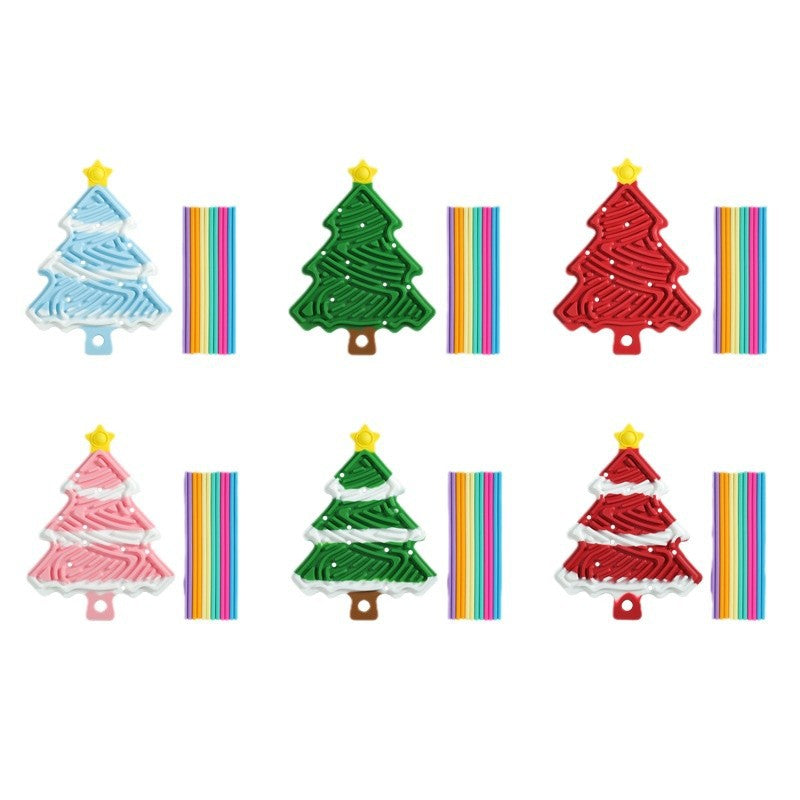 Sensorisches kinderspielzeug im weihnachtsdesign