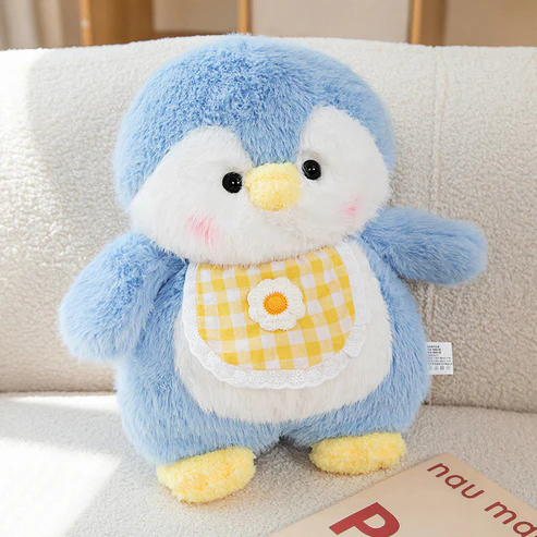 Kuscheliger Baby Pinguin mit Lätzchen - Plüschtier Freund
