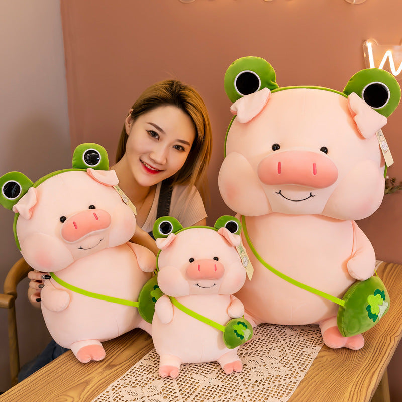 Pinky - Süßes Schwein Plüschfigur mit Tasche & Hut