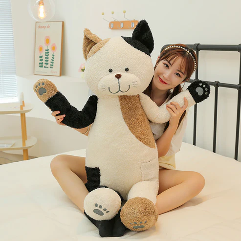 Japanische Süße Plüschkatze - Weicher Kuschelfreund für Kinder