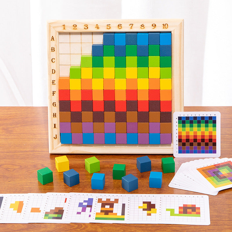 Montessori farben und zahlen bausteine