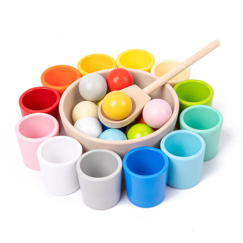 Montessori sortier und farberkennung holz set