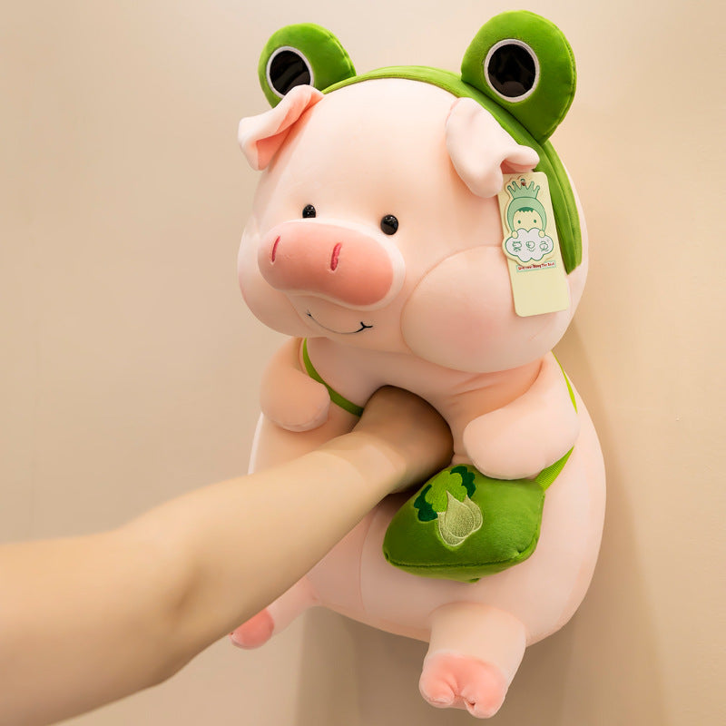 Pinky - Süßes Schwein Plüschfigur mit Tasche & Hut