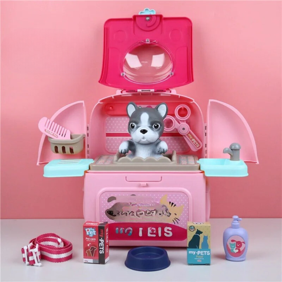 Pet Grooming playset - rucksack voller spaß - tierpflege-set für kinder