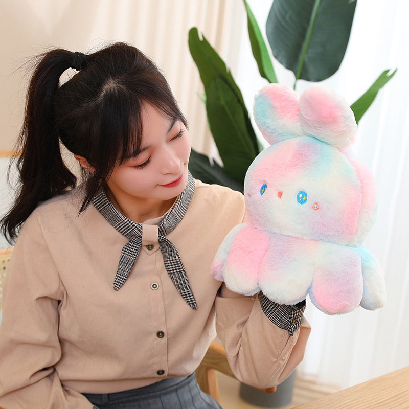 Rainbow Hoppy - Pastell Kawaii Hase Oktopus Plüsch