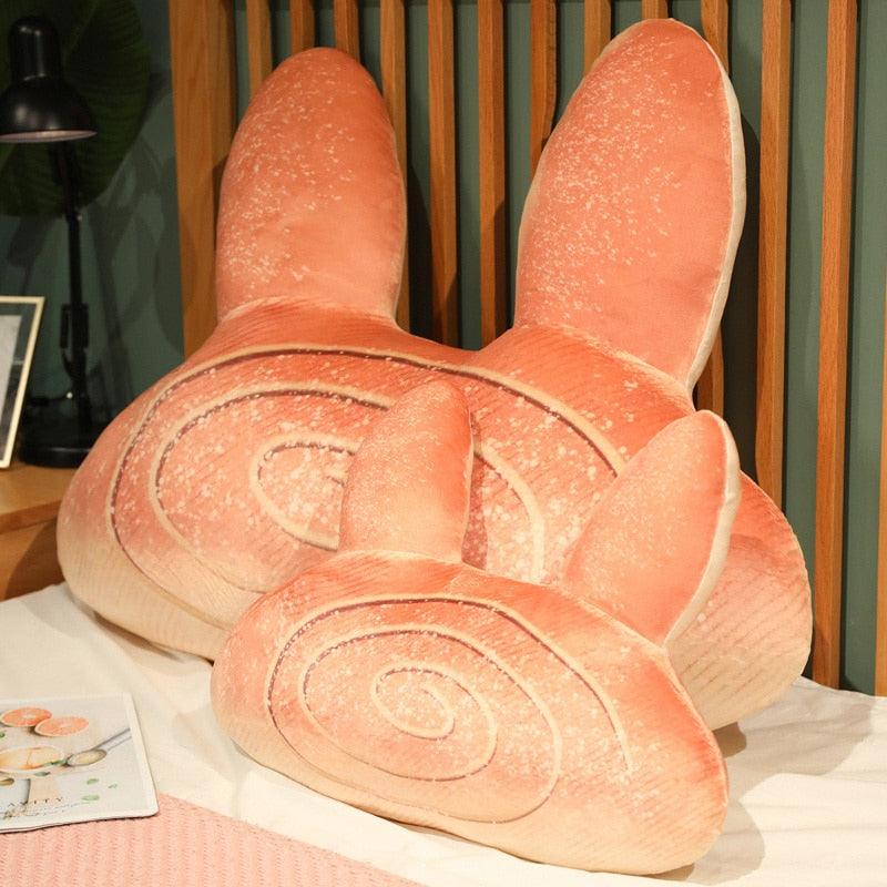 Niedliches Brot-Plüsch-Kissen in Hasenform
