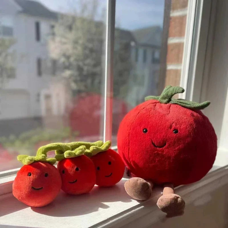 Freundliche tomate als plüschtier