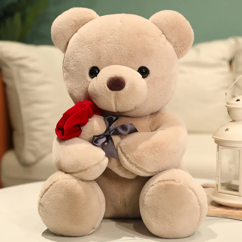 RosenHerz - Schmuseteddy mit Blume