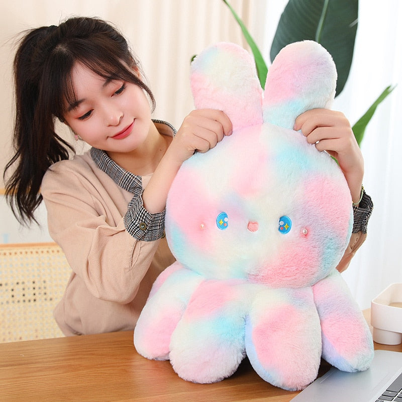 Rainbow Hoppy - Pastell Kawaii Hase Oktopus Plüsch