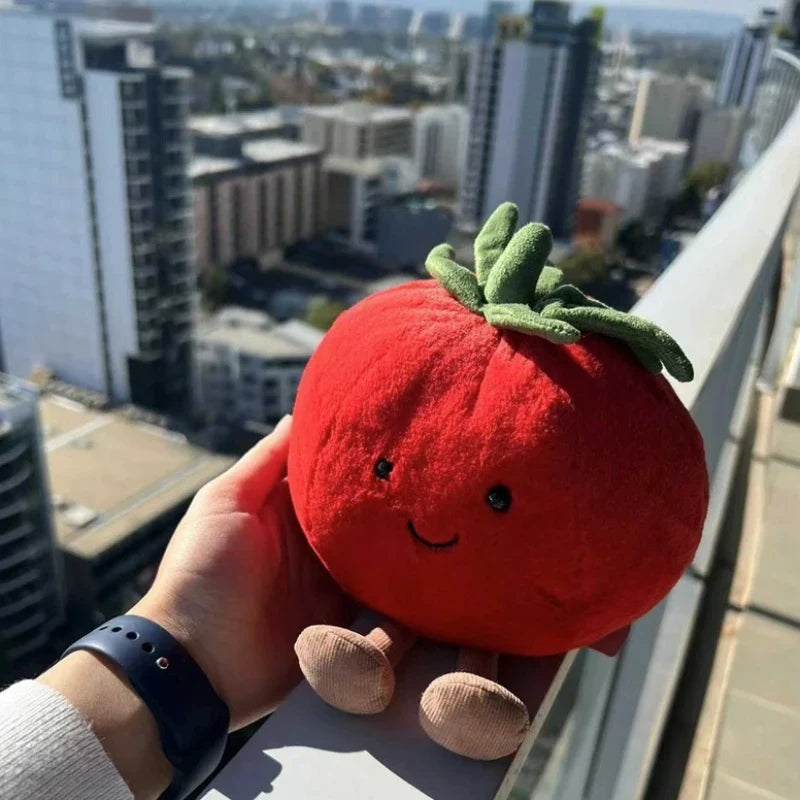 Freundliche tomate als plüschtier